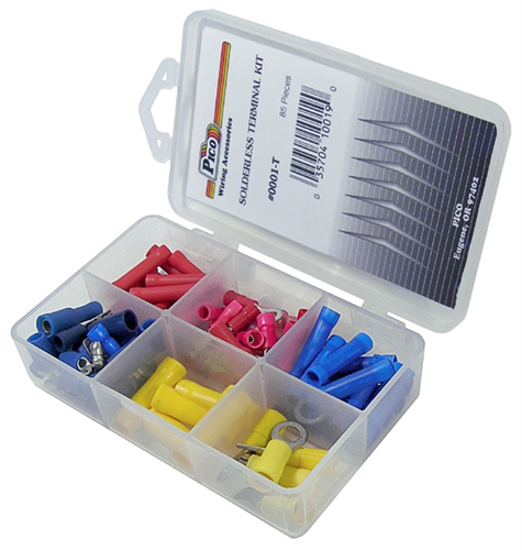 Solderless Terminal Assortment in Plastic Kit