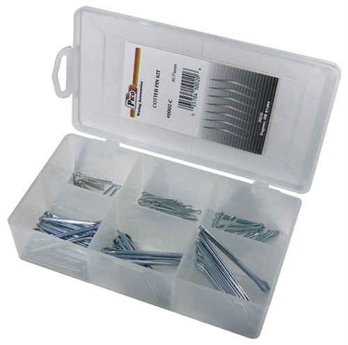 80 Piece Cotter Pin Assortment in Plastic Kit