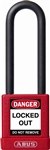 LOTO Non-Sparking Padlock, Red, 3” Shackle, ABUS 09845