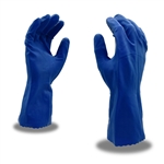 Cordova Blue Latex Rubber Gloves, Unlined 4220B