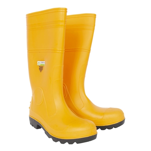Cordova Hi-Vis Yellow PVC Steel-Toe Boot, 16 Inch PB33