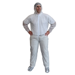 Cordova Disposable Coveralls, White C-MAX SMS100