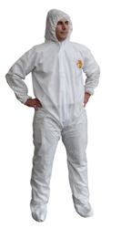 Cordova White Disposable Coverall, Hood, Boot SMS400