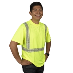 Cordova Class 2 Shirt, Hi-Vis Lime, Segmented Tape V461