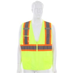 Cordova Class 2 Safety Vest, Pockets, Lime VS2723P