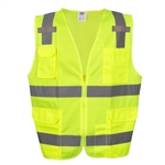 Cordova Class 2 Safety Vest, Hi-Vis Lime, Pockets VS281P