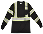 Cordova Black Work Shirt, Reflective Tape, VSB161