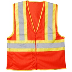 Cordova Class 2 Safety Vest, Orange, Zipper VZ250P