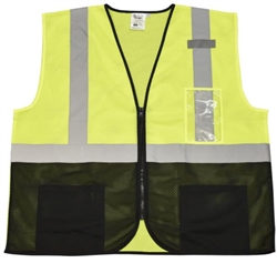 Cordova Class 2 Safety Vest, Lime, Black Bottom, VZB241P