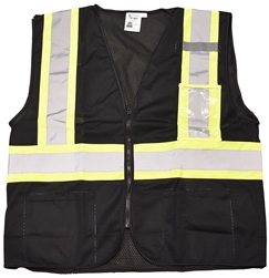 Cordova Cor-Brite Safety Vest, Black, VZB242P