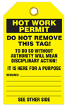 Hot Work Permit Tags