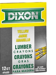 Dixon Lumber Crayon, Yellow 464-49600