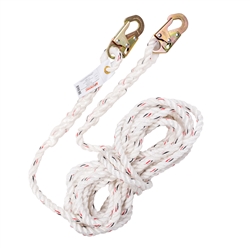 KStrong 100 Ft Rope Lifeline, Snap Hooks UFR210100