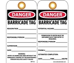 Danger Barricade Tags, Grommets