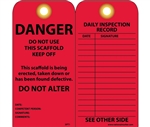 Danger Scaffold Tags, Grommets, SPT1