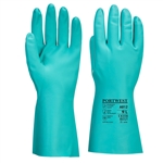 Portwest Green Nitrile Glove, 15 Mil, Lined, 13 Inch A812