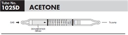 Sensidyne Acetone Gas Tube, 20-5000 PPM, 102SD