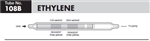 Sensidyne Ethylene Color Intensity Detector Tube 108B, 0.1-100 ppm