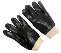 Seattle Glove Black PVC Gloves, Rough Finish D8610J