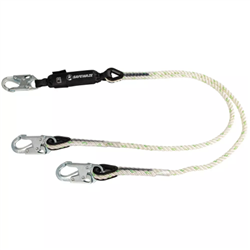 SafeWaze PRO 6 Ft Rope Lanyard, Dual Leg, FS33216