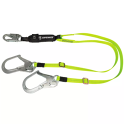 SafeWaze PRO 4-6 Ft Lanyard, Dual Leg, FS566-AJ