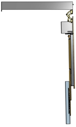 Outdoor Motorized Flip Down TV Ceiling Mount 70inch displays 90 degree travel, Programmable