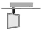 Motorized Flip Down -Swivel TV Ceiling Mount
