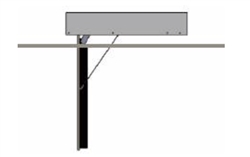 Samsung QM85D Motorized Flip Down TV Ceiling Mount 90 degree pivot down