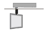 Outdoor Motorized Flip Down TV Ceiling Mount 70inch displays 90 degree travel, Programmable