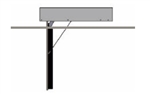 Outdoor Motorized Flip Down TV Ceiling Mount