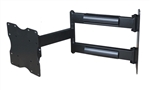 Full Motion wall Mount articulating 26 inch extension, 180 deg swivel left and right. Single stud mounting