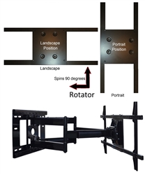 LG 65UF7700 Rotating wall Mount Portrait Landscape - All Star Mounts ASM-501L