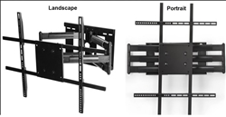 LG OLED65E6P Rotating wall Mount Portrait Landscape - All Star Mounts ASM-501L