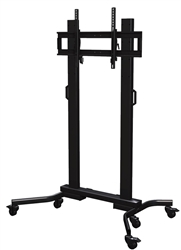 Heavy duty mobile cart for flat screen displays