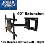 Articulating TV Mount with 40 inch extension swivels left right 180 degrees