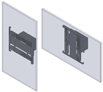 Recessed In-Wall Motorized Portrait Landscape Rotate Mount Samsung QN55LS03BSF