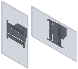 Recessed In-Wall Motorized Portrait Landscape Rotate Mount Samsung QN55LS03DAF