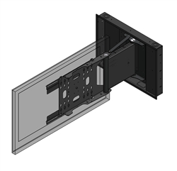 Samsung QN55LS03BAFXZA Motorized 90Deg Swivel recessed in wall bracket - Future Automation PSE90 and WB-PSE