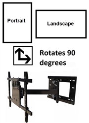 Samsung UN55H7150FXZA Portrait Landscape 90 degree Rotating Wall Mount - ASM-501M