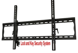 Anti theft lockable tilting TV wall mount bracket dual locking arms dual stud wall plate mounting hardware included