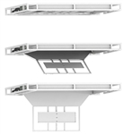Samsung QN55S90DAF  Motorized Hinged swing down ceiling bracket