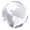 3" Opti-Crystal Clear Glass Globe Paperweight
