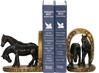 Pair of Horses and Horseshoe Bookends