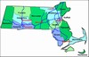 Laminated Map of Suffolk County Massachusetts