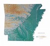 Raven Wall Map of Arkansas
