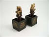 Metal "Think Outside the Box" Bookends