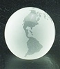 3 Inch Frosted Crystal Globe Paper Weight