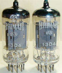 Matched Pairs - Like New Early 1960s BRIMAR 13D4 Industrial 12AU7 ECC82 CV4003 Long Plate tubes STC Production. Lightly used. Made in England. Real fine 12AU7 tubes, one of our favorites.