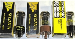Brand Spanking NEW, Single Tubes MINT NOS NIB Sylvania 1960s-70s 6V6GTA and GTY Black Plate Clear Glass. Made in USA. Very desirable tubes.