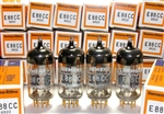 Brand New, MINT NOS NIB 1974 Siemens E88CC 6922 A-Frame Gold Pin Same Metal Stamp Date Code A6 4E. All tubes from the same tube 100 piece tube box. Munich Production. Made in Germany. Other than the 1960s Siemens, these are some of the very